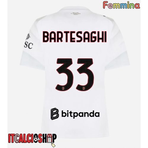 AC Milan Davide Bartesaghi #33 Seconda Maglia Femmina 2026-27 Manica Corta